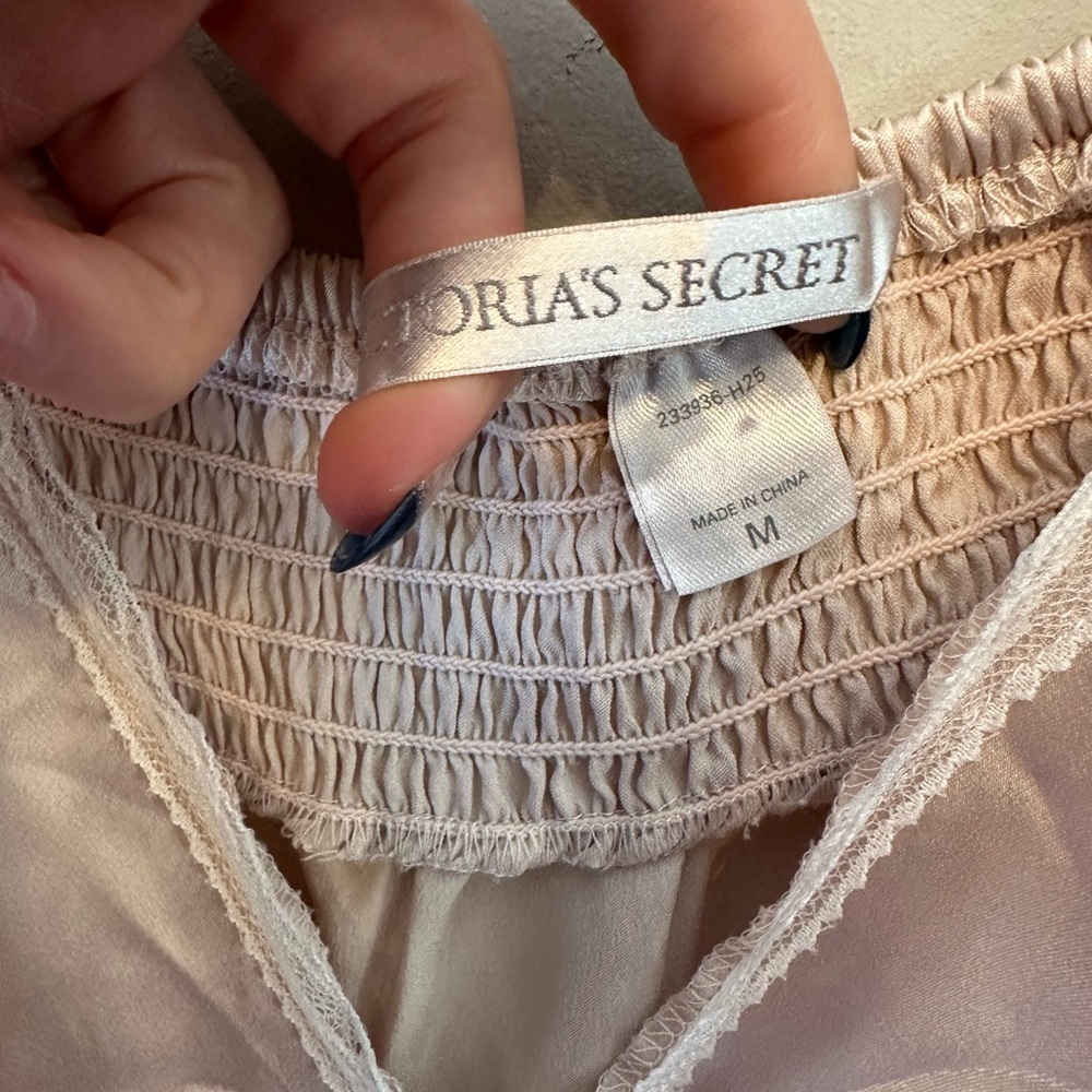 Vintage Y2K Era Victoria's Secret Cream Satin Lace Chemise/Slip Dress Medium - Picture 3 of 7